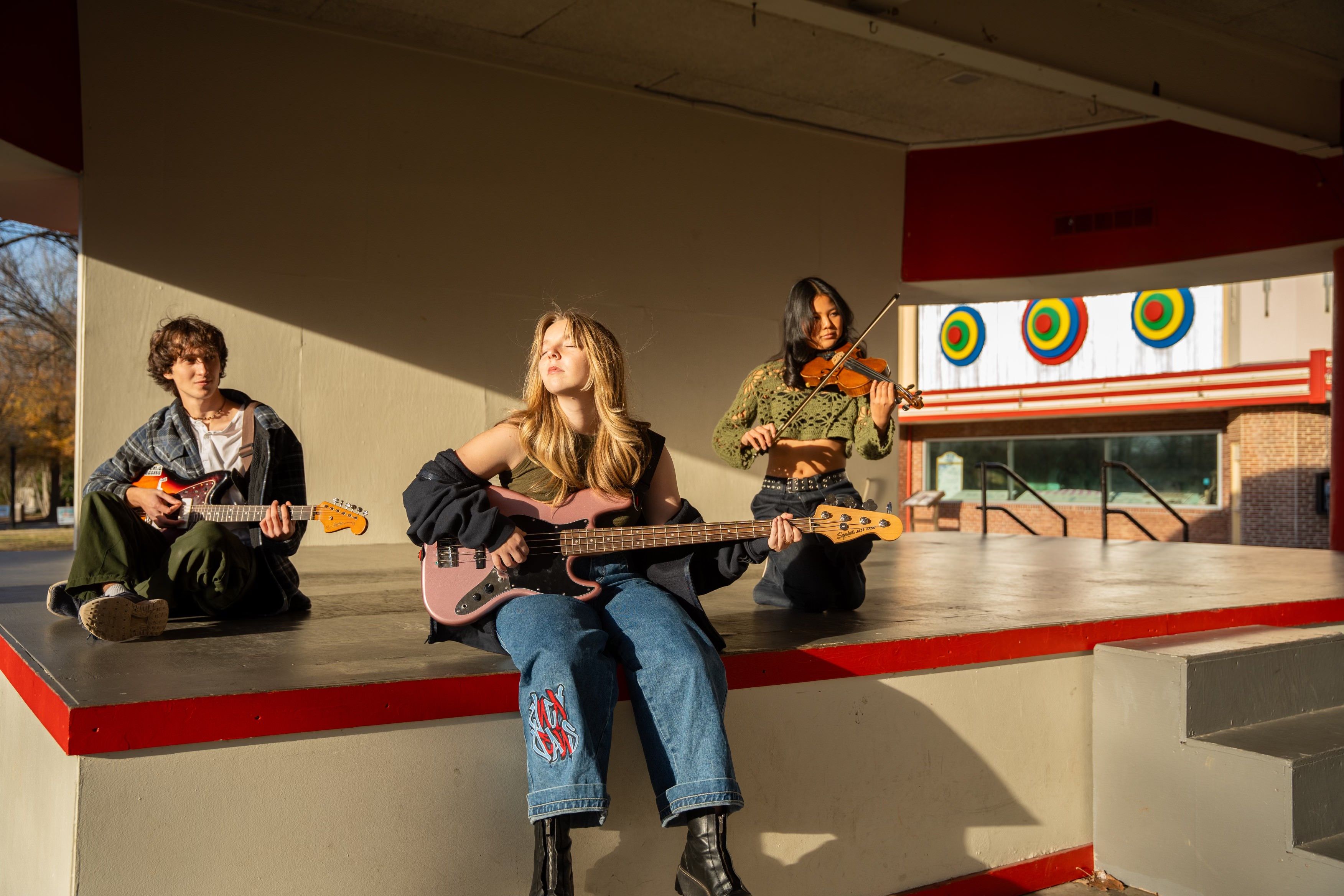 Night Hawk Trio playing on stage